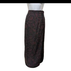 Finity Vintage Silk Wrap Maxi Skirt 4 Dark Romantic Whimsigoth Old Money Sustain
